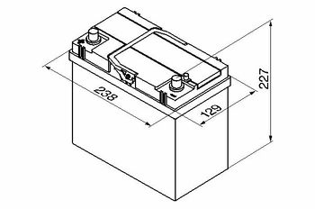 Bosch S4 12V 45Ah 330EN 238x129x227 +/- 