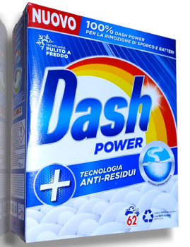DASH POWER detergent rufe praf, 62 spălări, 3720gr 