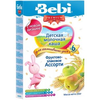 cumpără Bebi Premium terci din cereale cu lapte și fructe, 6+ luni, 250 g în Chișinău 