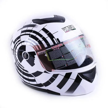 Casca moto inchisa VIRTUE MD-903 marime M zebra 