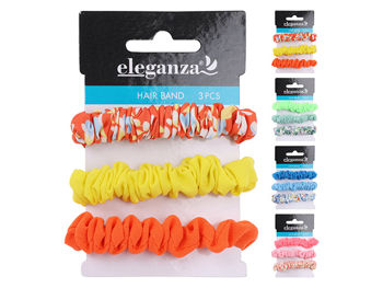 Set elastice pentru par Eleganza, 3buc. 6cm 