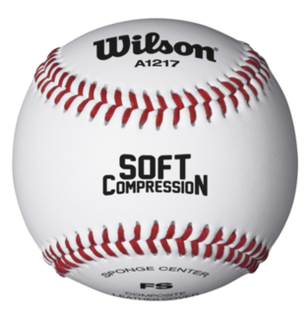 Мяч бейсбольный Wilson Soft Compression Baseball WTA1217B (4577) 