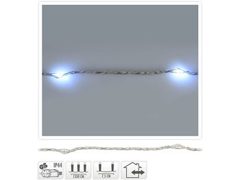 Огни новогодние "Нить" 180microLED белые, 13.5m прозр кабель 