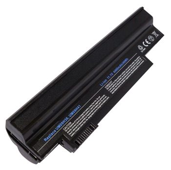 Battery Acer Aspire One 532h 533 eMachines 350 Gateway LT21 PackardBell Dot S2 UM9H31 UM09G31 UM09H36 UM09H41 UM09G41 UM09G51 UM09H56 UM09C31 UM09H73 11.1V 4400mAh Black