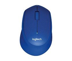 купить Wireless Mouse Logitech M330 Silent Plus, Optical, 1000 dpi, 3 buttons, Ergonomic, 1xAA, Blue в Кишинёве 
