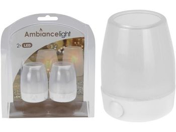 Set lumanari LED 2buc, albe 