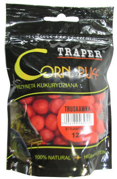 Aluat pufat Traper Puful de porumb 12mm 20g - Truskawka (căpșuni) 