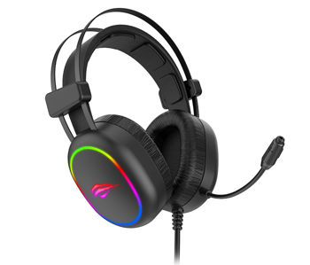 Gaming Headset Havit H2016d, 50mm driver, 20-20kHz, 32 Ohm, 108dB, 2.0m, 3.5mm+USB, RGB, Black 