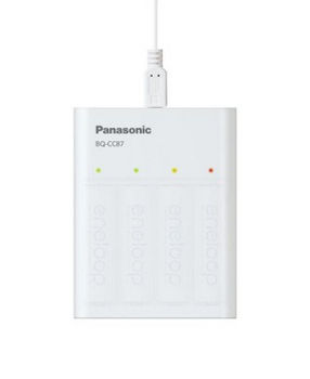 Panasonic  "Smart & Quick" Charger 4-pos AA/AAA, BQ-CC87USB 