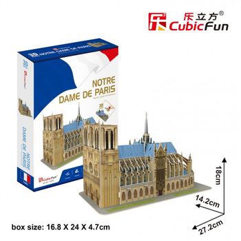 CubicFun 3D пазл Собор Парижской Богоматери (Нотр-Дам),   40 деталей 