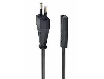Gembird PC-184-VDE power cord with VDE approval, 1.8m, EU 2 pin input plug (cablu alimentare/кабель питания)