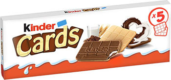 Шоколадно-молочное печенье Kinder Cards, 128 г 