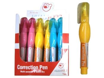 Корректор-ручка HY-641, 7ml корпус разных цветов 