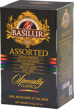 Ceai negru și verde în asortiment  Basilur Specialty Classics  ASSORTED, Foil Env  (5*1,5g, 20*2g) 