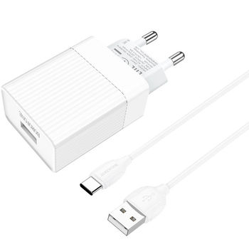 Borofone BA47A Mighty Speed + Кабель Type-C (QC3.0) [White] Зарядное устройство Borofone 