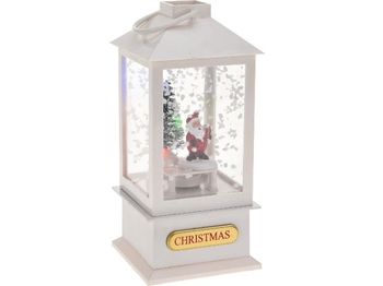 Фонарь LED музыкальный "Снеговик/Дед Мороз со снегом" 23cm 