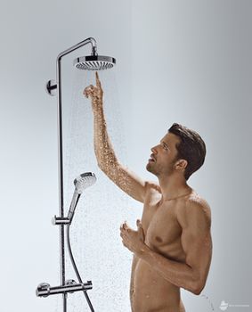 Sistema de  dushansgrohe Croma Select S Showerpipe 180 2jet  cu termostat 