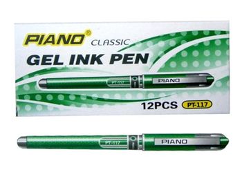 Ручка гелевая PT-117 0.5mm, зеленая (1/12) 