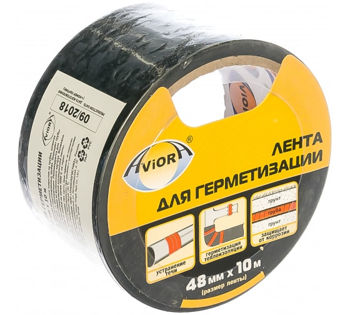 Aviora  Bandă adezivă pentru etanșare  48 mm x 10 m  (neagră) 