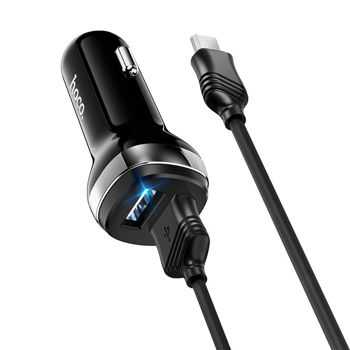 Hoco Z40 Superior dual port car charger set(Micro) 