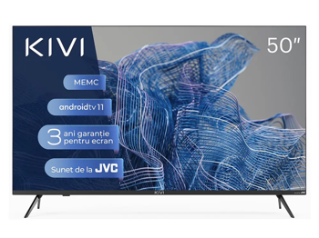 Televizor 50" LED SMART TV KIVI 50U750NB, Real 4K, 3840x2160, Android TV, Black 