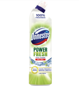 Dezinfectant înălbitor anticalcar Domestos Total Hygiene WC Gel Lime Fresh, 700 ml 