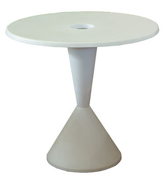 купить Пластиковый стол с металлическим основанием, 800x740 мм, белый в Кишинёве 