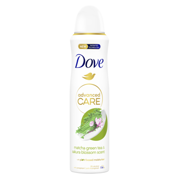 Antiperspirant spray Dove Deo Advanced Care Matcha Green Tea&Sakura Blossom Scent 150 ml. 