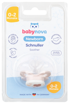 ”Baby-Nova” Suzetă ortodontică, fără inel, 0 luni - 2 luni, Silicon, fără BPA, 1 buc. (24227) 