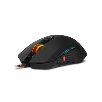 Мышь SVEN RX-G955 Gaming, Optical Mouse, 600-4000 dpi, 7+1 buttons (scroll wheel),  DPI switching modes, Two navigation buttons (Forward and Back), RGB backlight, Soft Touch coating, USB, Black (mouse/мышь)