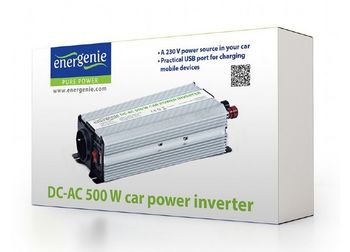 Inverter Energenie car power: Max.500W, 12 V, EG-PWC-033 