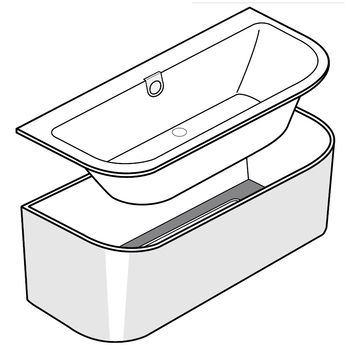 Cada Villeroy & Boch Oberon 2.0 180x80 Quaryl + sifon 