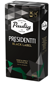 Cafea Paulig Presidentti Black 250g macinata 