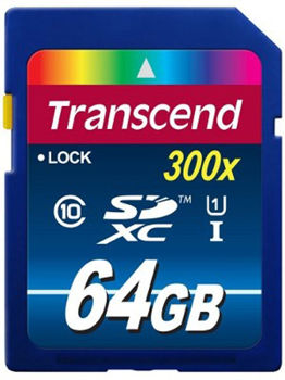 Карта памяти Transcend 64GB SDXC Class 10 UHS-I U3 340x 