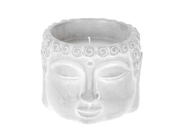 Свеча цитронелла в керамическом подсвечнике "Будда" 11X10cm 