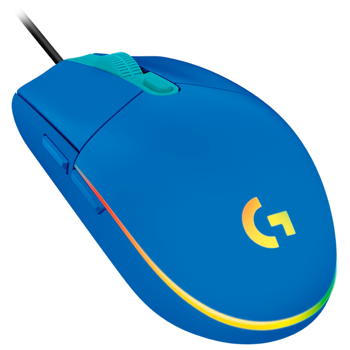Gaming Mouse Logitech G102 Lightsync, Optical, 200-8000 dpi, 6 buttons, Ambidextrous, RGB, Blue USB 