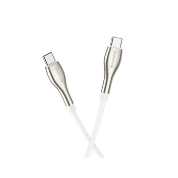 Cablu Borofone BU29 Exquisite charging data cable for Type-C 1.2m, white 753625
