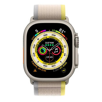 Apple Watch Ultra 49mm GPS+Cellular (MQFU3), M/L-Titanium Yellow/Beigey 