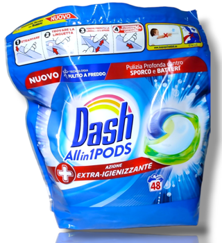 Dash Extra-Igienizzante, All in 1 Pods, 48 spălări 