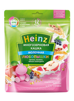 купить Каша Heinz молочная многозлаковая яблоко-малина-черная смородина 200г с 12месяцев в Кишинёве 