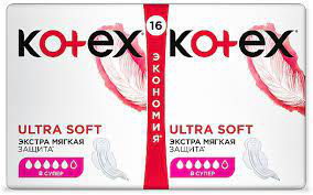 Absorbante zile critice Kotex Ultra Soft Super Duo Pads, 16 buc 