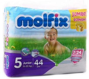 Molfix scutece 5, 11-25 kg, 44 buc 