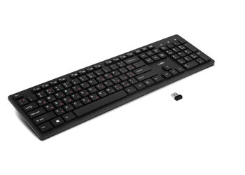 Wireless Keyboard SVEN KB-E5900W, Slim, Low-profile keys, Fn key, Nano rec., 2.4 Ghz, 1xAA, Black 