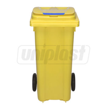 купить Бак мусорный 120 л - на колесах (желтый)  UNI в Кишинёве 