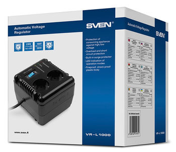 Stabilizer Voltage SVEN  VR-L1000  max.320W, Output sockets: 2 × CEE 7/4 