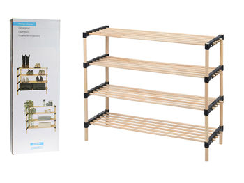 Etajeră din lemn cu 4 niveluri Storage Solutions, 76X28X58.5cm 