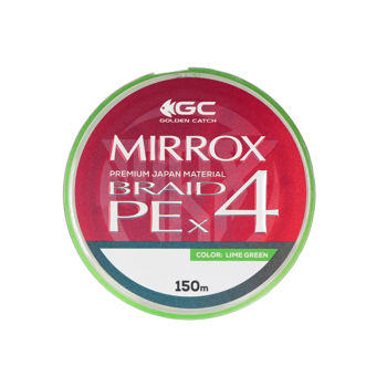Шнур GC Mirrox PE X4 150m Lime Green + 2m FC #1.5 