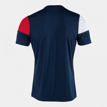 Tricou JOMA - CREW V SHORT SLEEVE T-SHIRT WHITE RED NAVY 