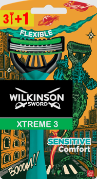 Wilkinson Sword Xtreme3 Limited Edition, пакет (3 + 1 бесплатно) 