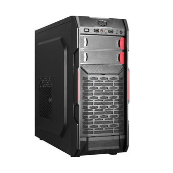 Корпус для компьютера Case Miditower ATX HPC B-09 Shiny Black+Red decoration, 550W, 12cm fan, 24 pin, 2xSATA cables, 1xUSB 3.0, 2xUSB 2.0 & Audio (carcasa/корпус)
